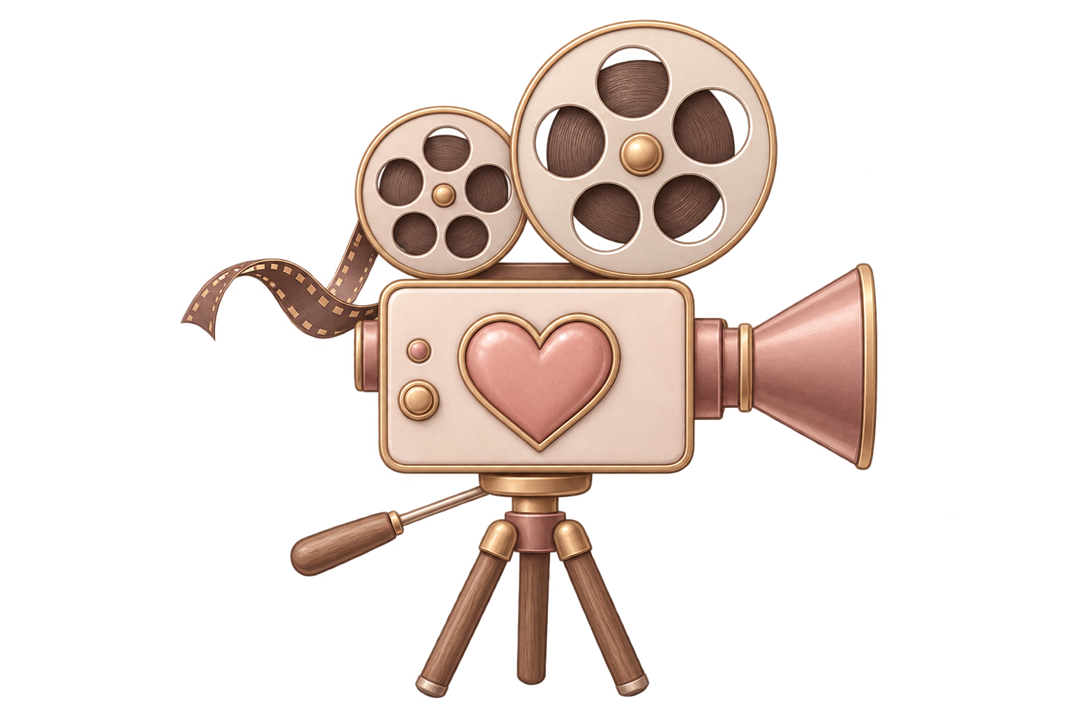 Movie camera illustration representing a family Memory Movie